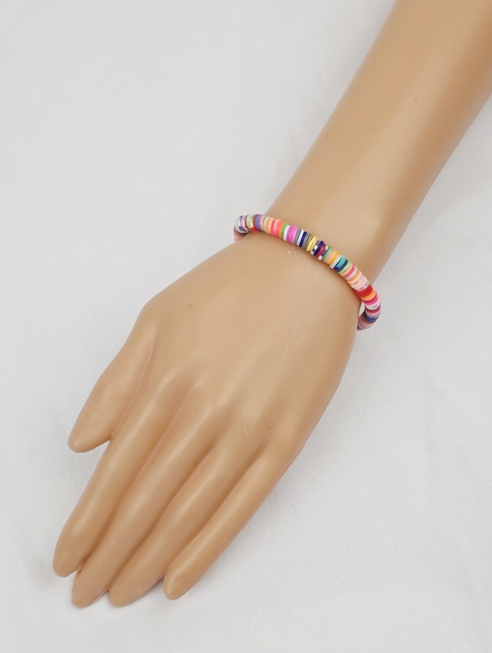 Handmade Clay Bead Multi Color  Bracelet